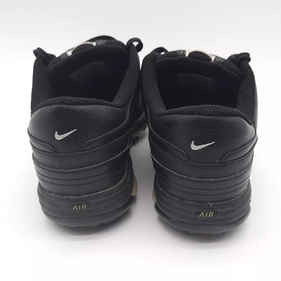 Nike Air (Mens Size 9) Tour Sport‎ Soft Spike Golf Lace Up Shoes Black Silver - Picture 6 of 10